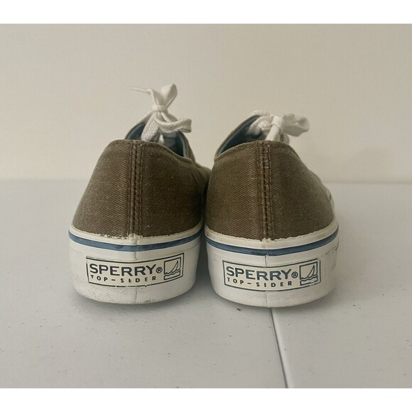 Men's Sperry Top-Sider STRIPER Sneakers Canvas Olive/Tan 0563148 Size 8.5M - Picture 5 of 7